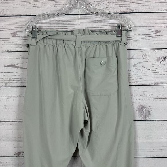 Athleta Pants Womens 8 Gray Skyline Pants Paper Bag Waist Belted Joggers Pull on - Picture 6 of 16